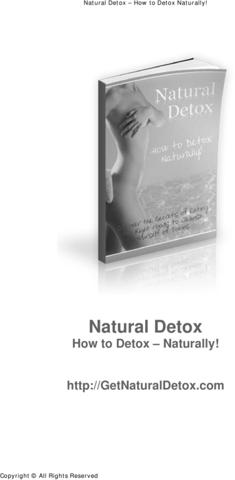 Product picture Natural Health Detox - How To Detox Your Body Naturally